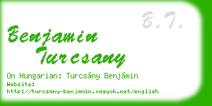 benjamin turcsany business card